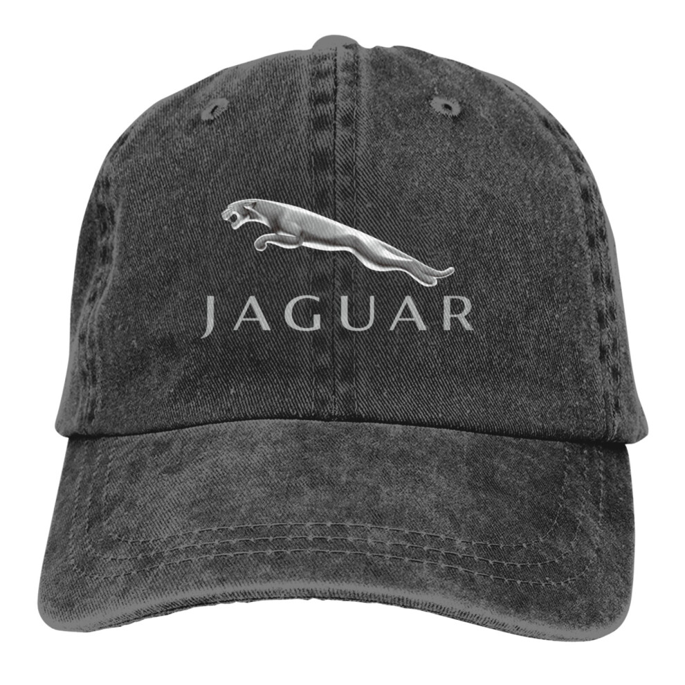 (Black) Jaguar Pop Design Cotton Washed Baseball Cap Hats