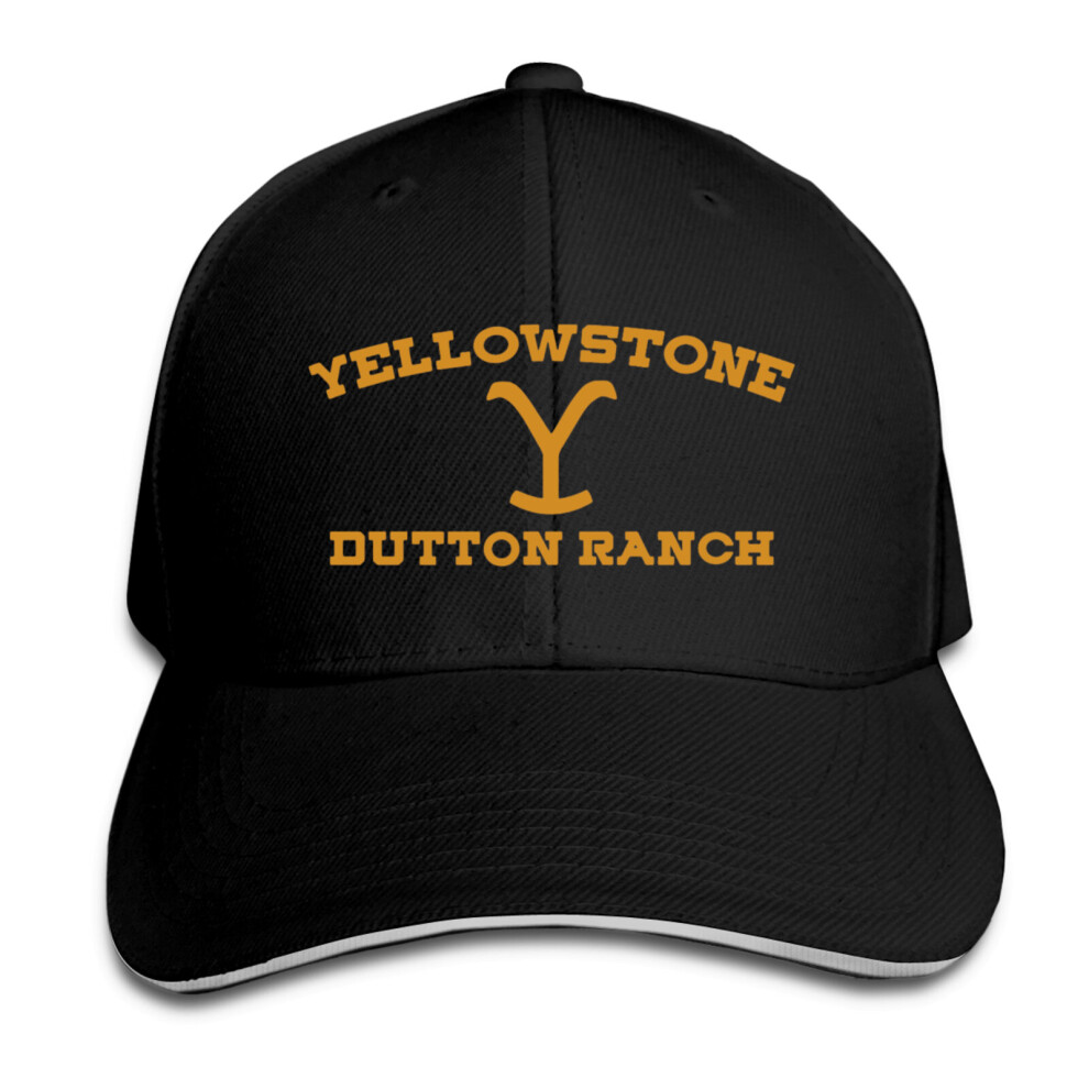 (Black) Unisex Yellowstone Dutton Ranch Hat Adjustable Cap