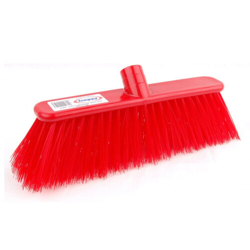 (Red) Poly Broom Head Stiff Bristles