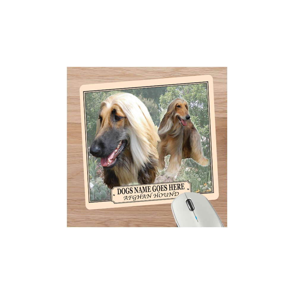 Personalised Afghan Hound Dog Breed Mouse Mat Gift 608597607857