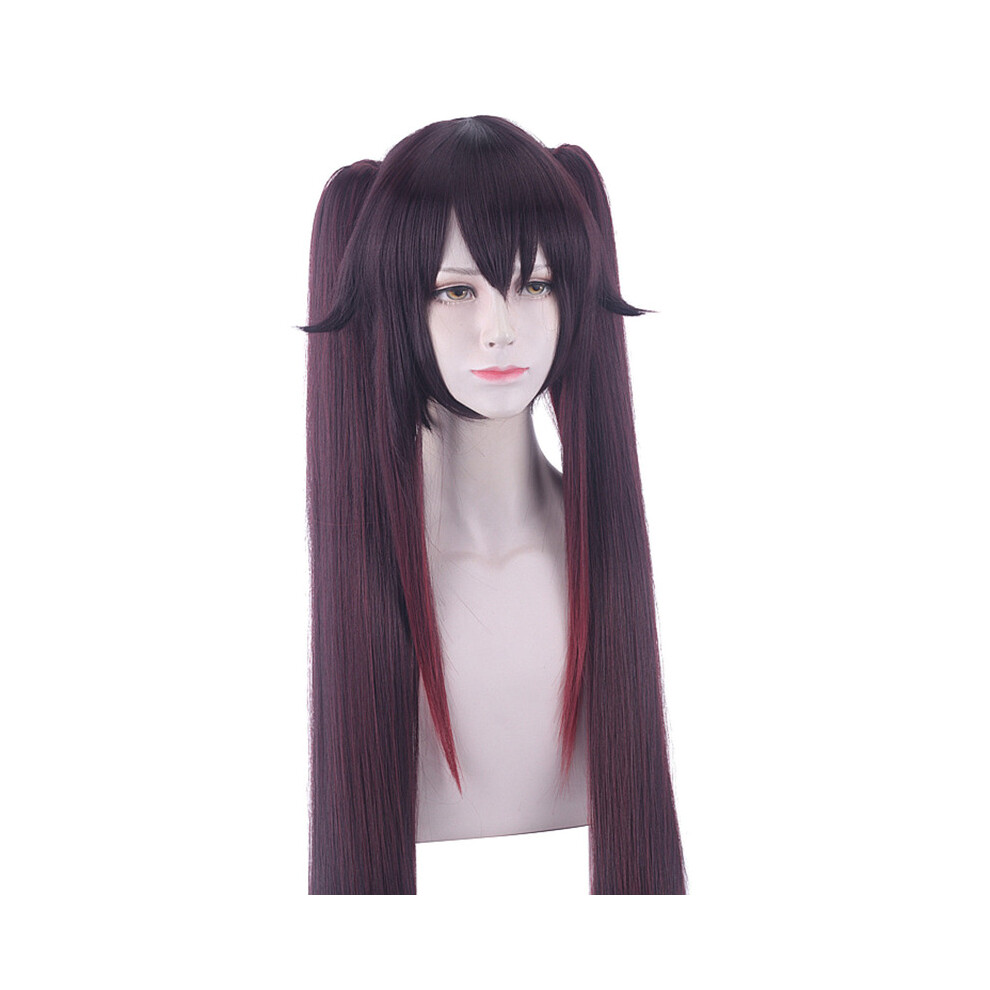Unisex Multicoloured (Hutao, 120Cm/47.2In) Genshin Impact Cosplay Female Anime Character Wig Party