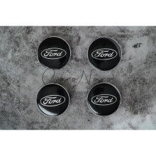 (Black ) Set of 4 Ford alloy wheel caps 60mm