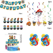 (43Pcs Set) Paw Patrol Party Supplies Kid's Birthday Decoration set
