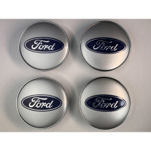 (Silver ) Set of 4 Ford alloy wheel caps 60mm