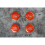 Ford (Red 54mm) 4 Ford 54mm Alloy Wheels Centre Caps 2