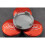 Ford (Red 54mm) 4 Ford 54mm Alloy Wheels Centre Caps 1