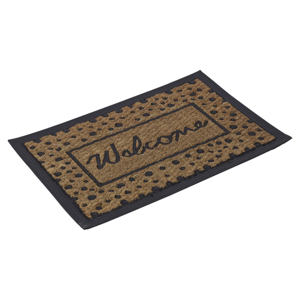 (Spotted) Door Entrance "Welcome" Rubber Doormat Non Slip