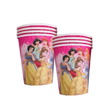 (10Pcs Cup) Disney Princess Girls Birthday Party Supplies Set