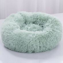 (Green, 60cm) Plush Donut Pet Bed For Dogs & Cats | Dog Basket