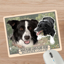 Personalised Border Collie Dog Breed Mouse Mat Gift