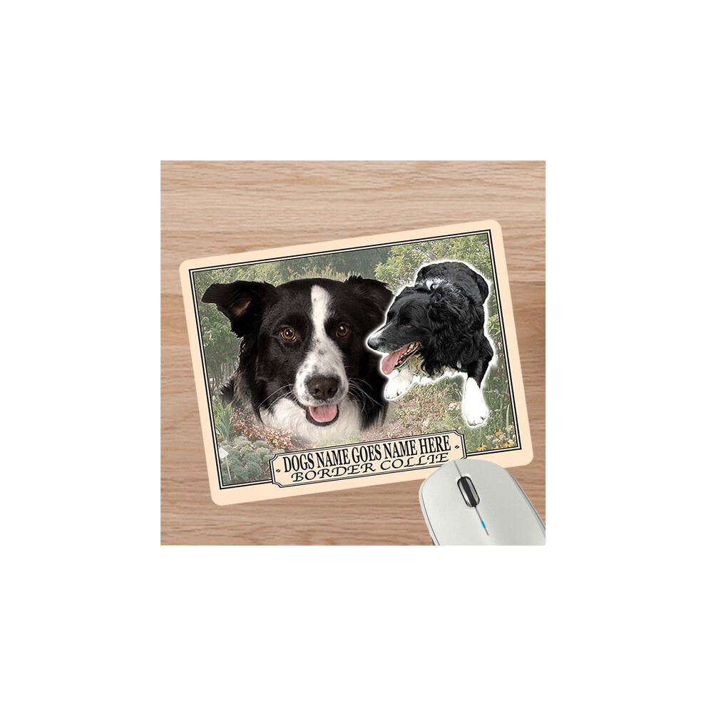 Personalised Border Collie Dog Breed Mouse Mat Gift 608597607918