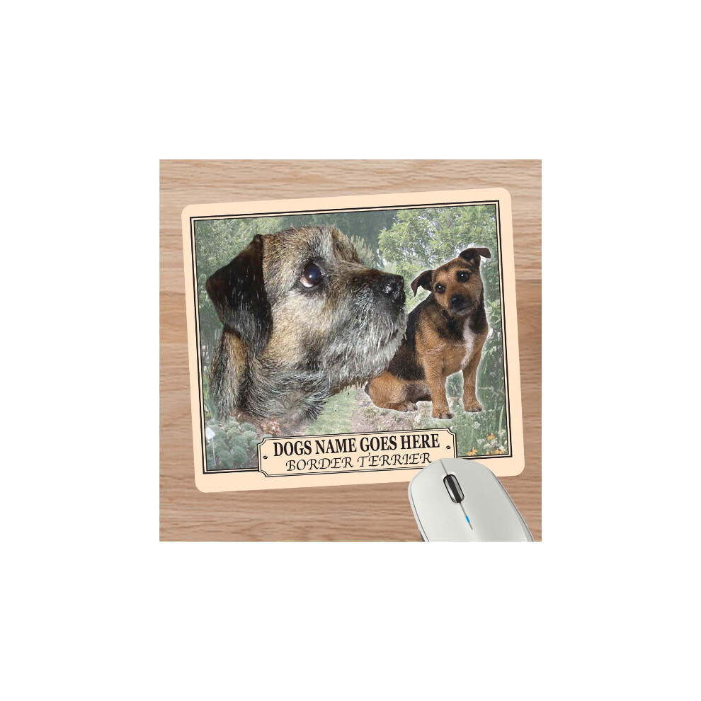 Personalised Border Terrier Dog Breed Mouse Mat Gift 608597607925