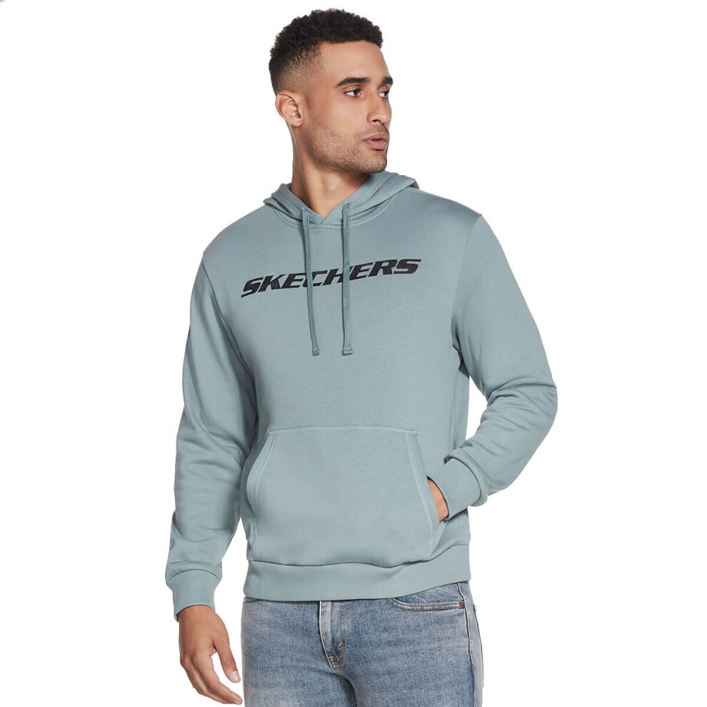 (S, Trooper) Skechers Mens Heritage II Pullover Kangaroo Pocket Comfort Fit Hoody