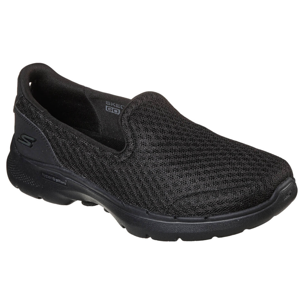 (UK 7, Black) Skechers Womens Go Walk 6 Big Splash Hyper Pillar Lightweight Trainers