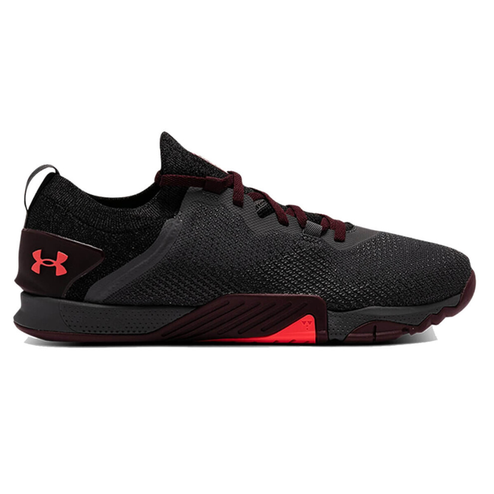 (UK 7.5, Pitch Grey/Dark Maroon) Under Armour Mens 2021 TriBase Reign 3 Micro-G Running Shoes