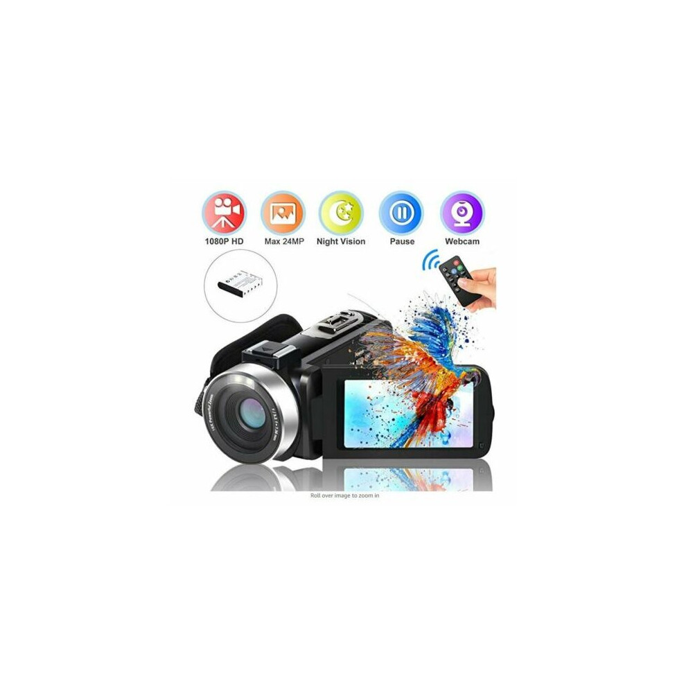 3 Inch Digital Camera 1080P Video 16X Zoom 24Mp Dv Camcorder Recorder 7381457028643