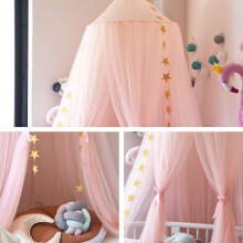 (Purple) Dome Baby Mosquito Net Canopy Bed Netting Mesh Princess Bedding Cover Fly Insect