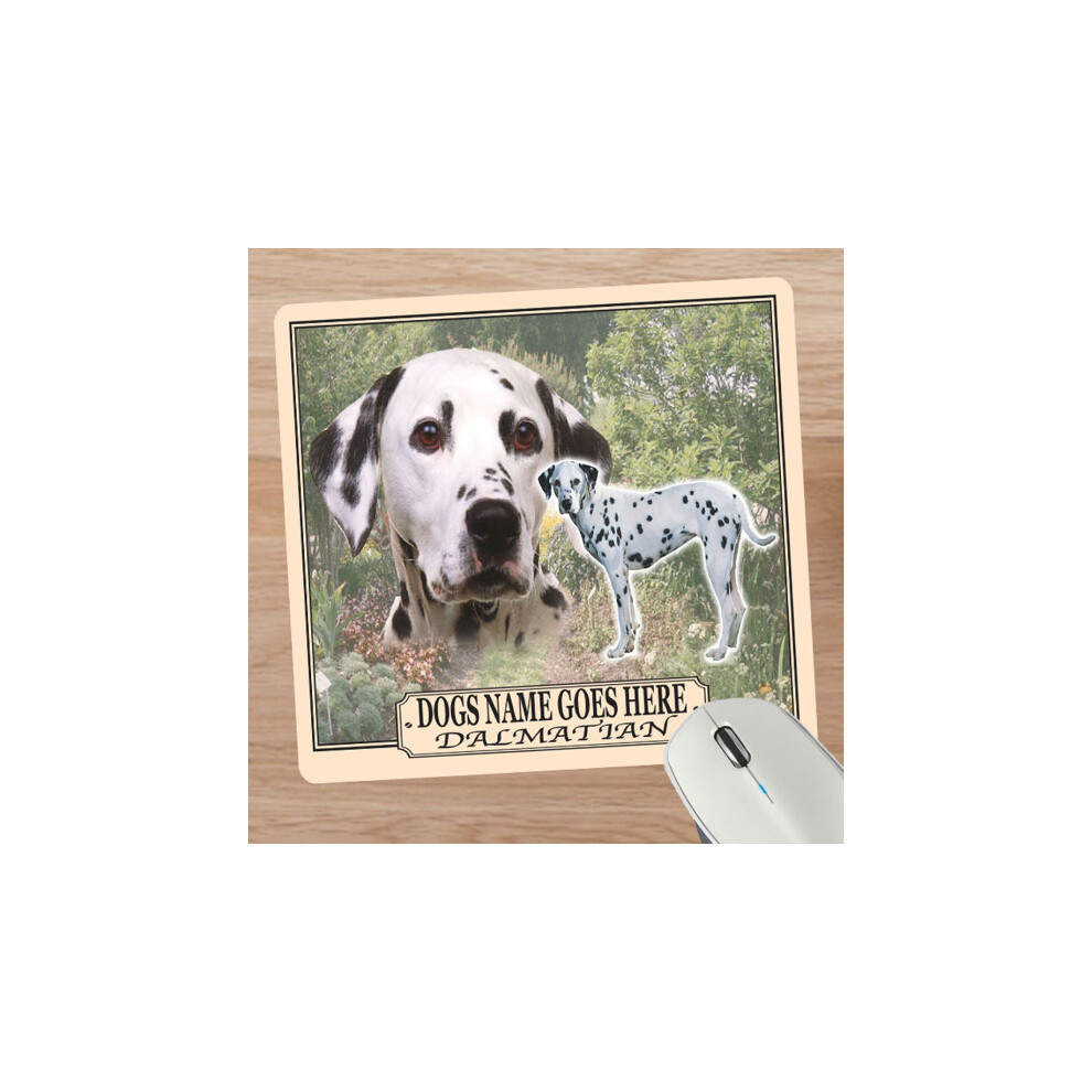 Personalised Dalmatian Dog Breed Mouse Mat Gift 608597608045
