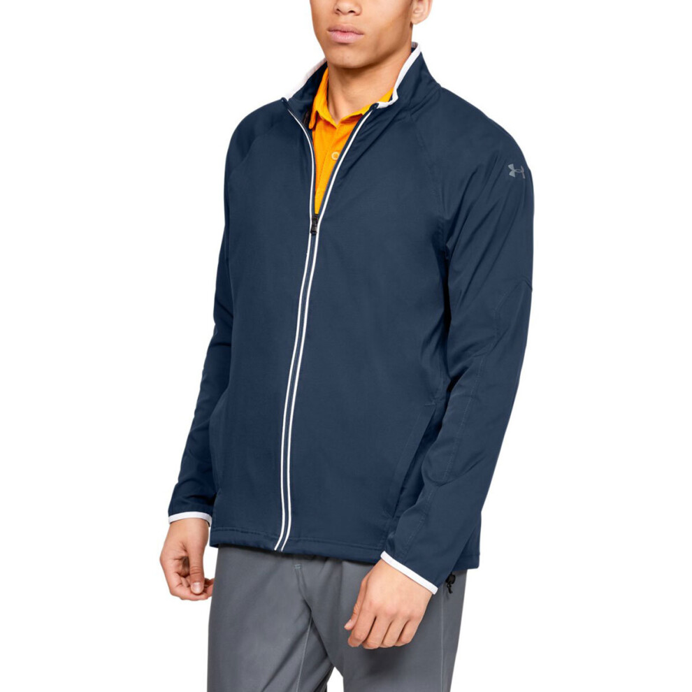 (S, Academy) Under Armour Mens UA Golf Storm Windstrike FZ Water Repellent Jacket