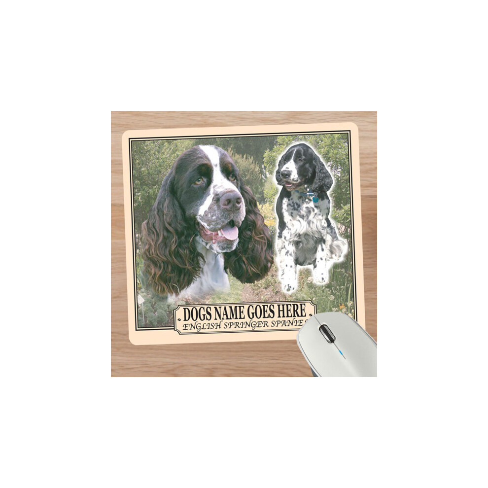 Personalised English Springer Spaniel Dog Breed Mouse Mat Gift 608597608083