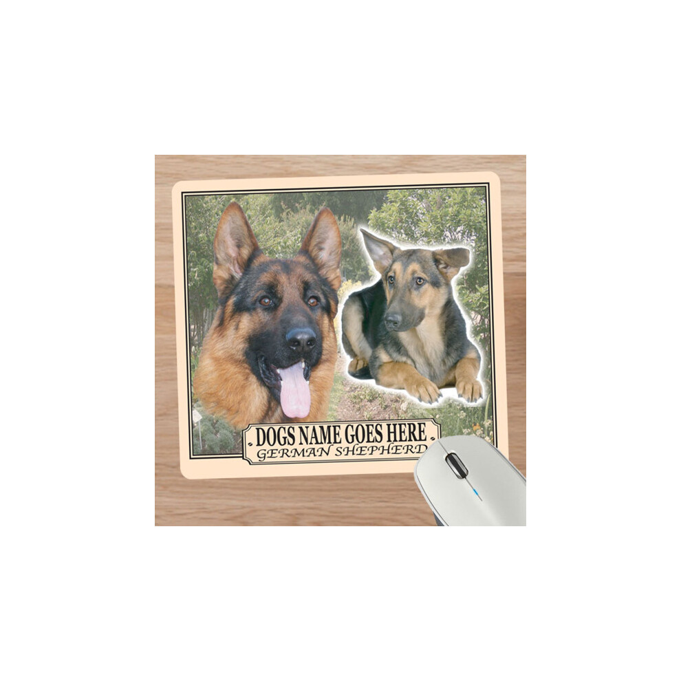 Personalised German Shepherd Dog Breed Mouse Mat Gift 608597608090