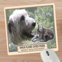 Personalised Irish Wolfhound Dog Breed Mouse Mat Gift