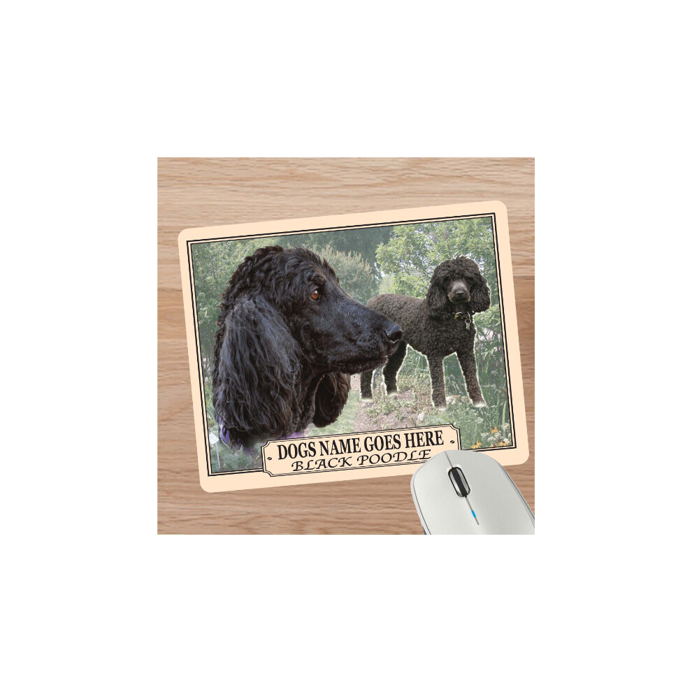 Photos - Other for Computer Personalised Black Poodle Dog Breed Mouse Mat Gift