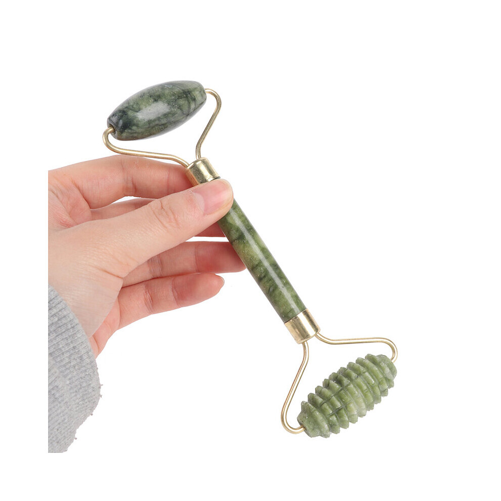 Hkhbjs Facial Massager Roller Double Heads Natural Jade Guasha Scraper