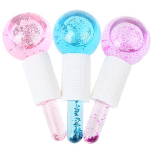 (Pink) Ice Hockey Energy Beauty Crystal Ball Cooling Ice Globes Water Ball Massager