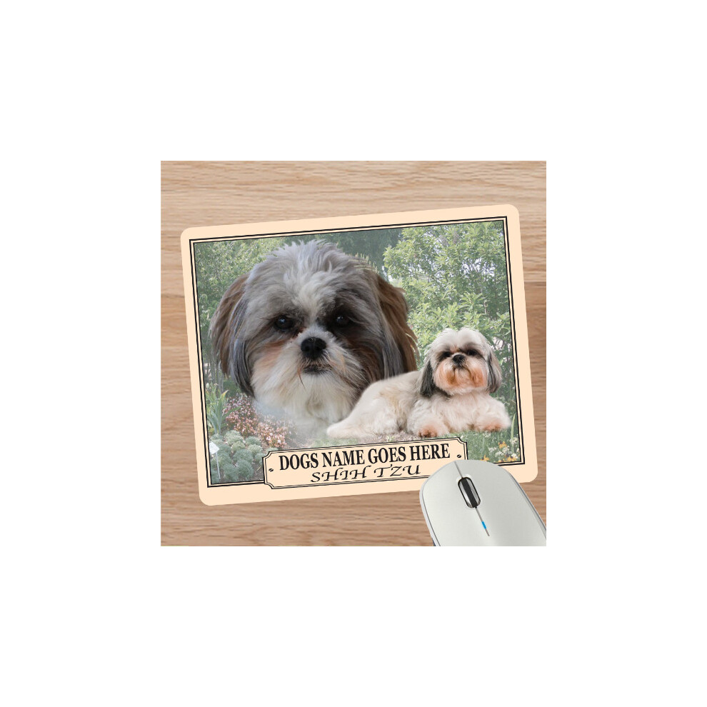 Personalised Shih Tzu Dog Breed Mouse Mat Gift 608597608946