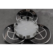 (Full Black ) Set of 4 BMW alloy wheel centre caps 68mm