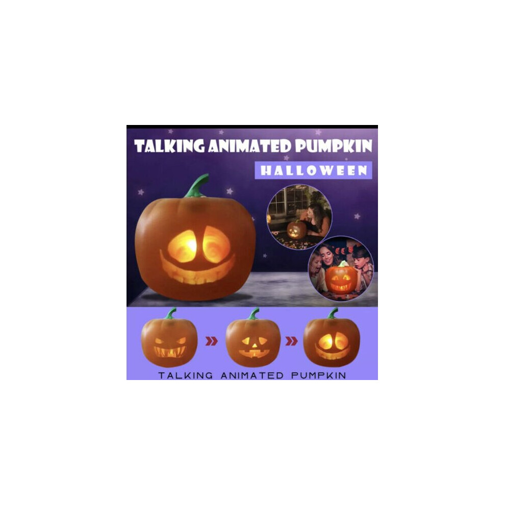 Animated Talking Pumpkin Halloween Party Scary Jabberin Jack Ghost