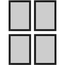 Ikea FISKBO Black A4 21x30cm Photo Frame - Set of 4