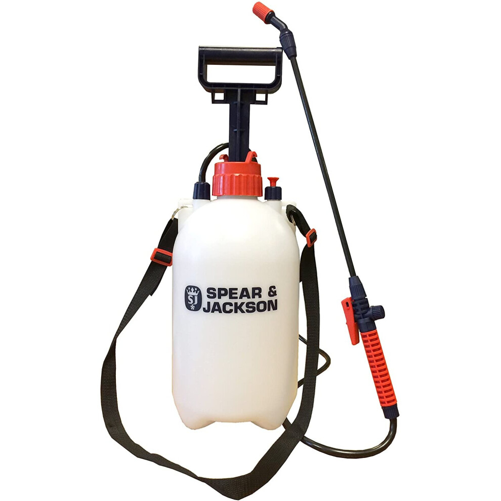 SPEAR & JACKSON 5LPAPS Pump Action Pressure Sprayer, 5 L, Blue, 5 Litre