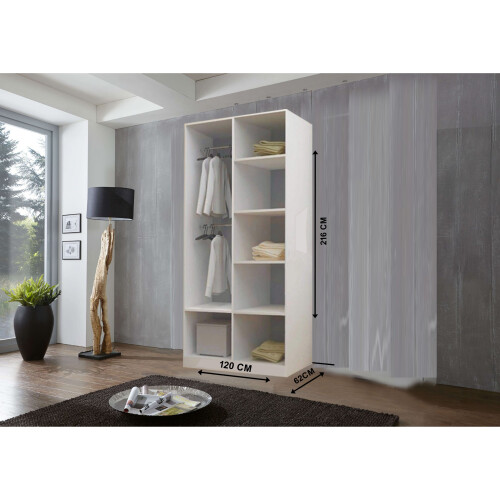 FHIF (120 cm, White) Modern Milan Wardrobe In 6 Sizes 4 Colors 1