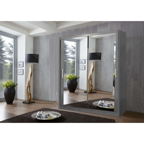 FHIF (100 cm, Grey) Modern Milan Wardrobe In 6 Sizes 4 Colors