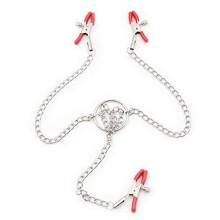 The Room of Doom's 'Squeeze and Tease' Nipple and Clitoral Clamp - Red