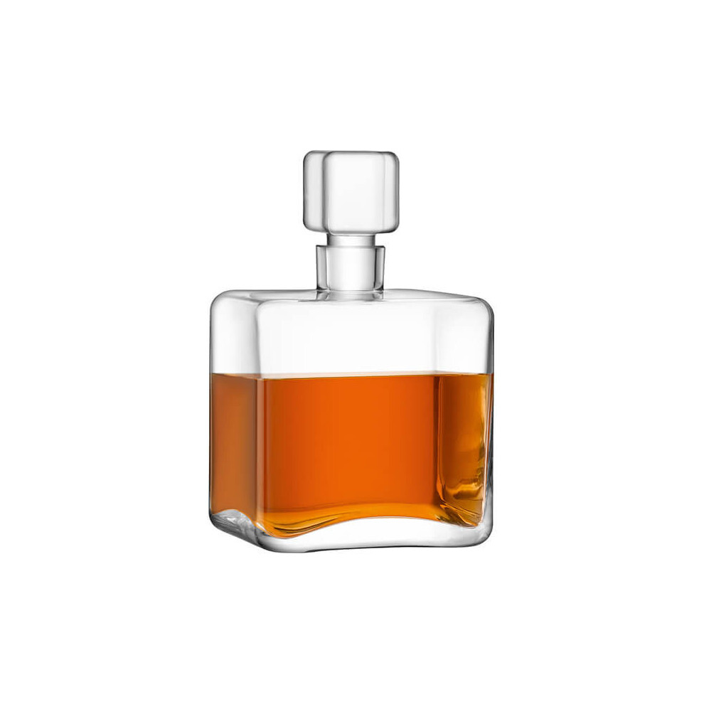 LSA Cask Whisky Square Decanter 1L Clear