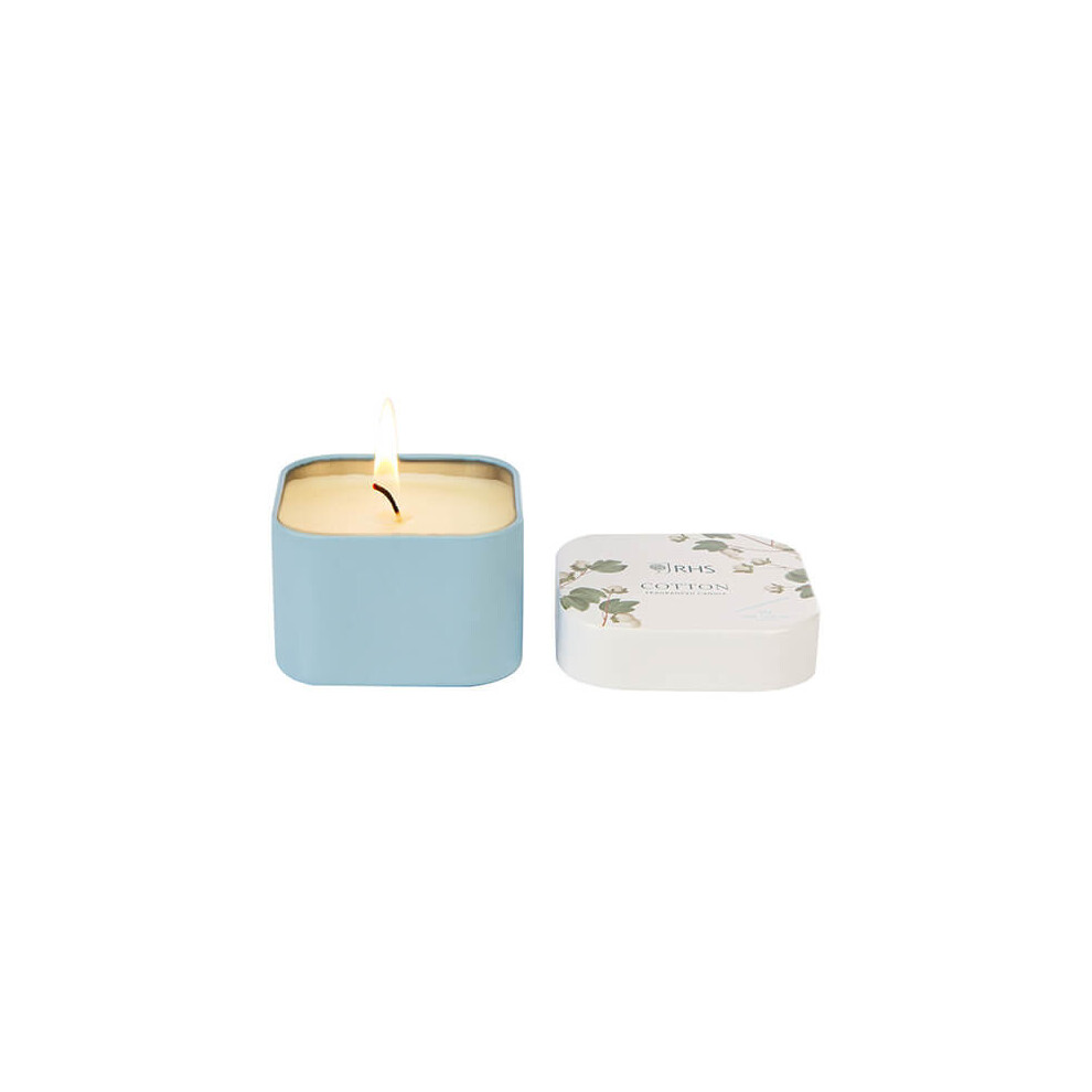 Wax Lyrical Candle Tin Cotton. Burn Time Approx 20 Hours