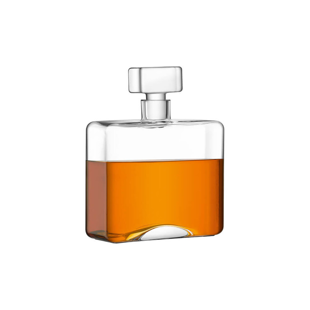 LSA Cask Whisky Rectangle Decanter 1L Clear