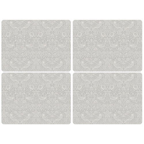 Morris & Co Pure Strawberry Thief Large Placemats Set Of 4 On Onbuy