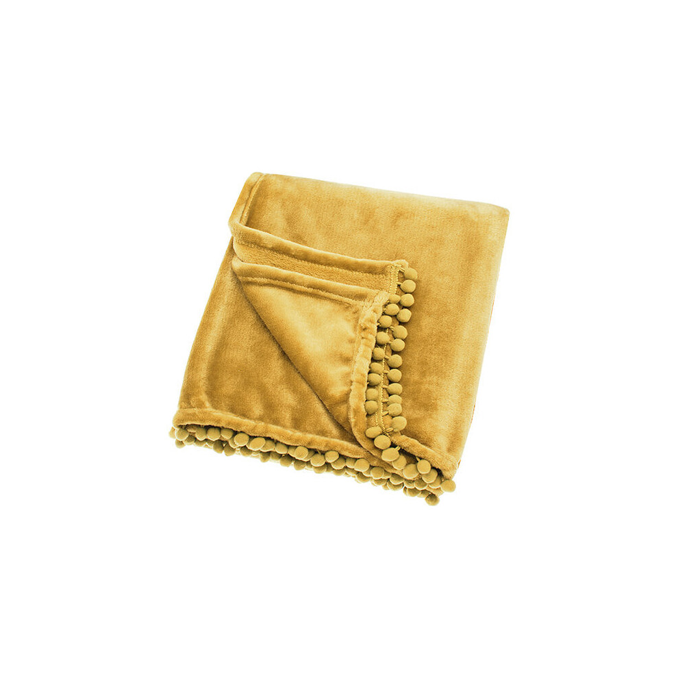 Walton & Co Cashmere Saffron Touch Fleece Throw