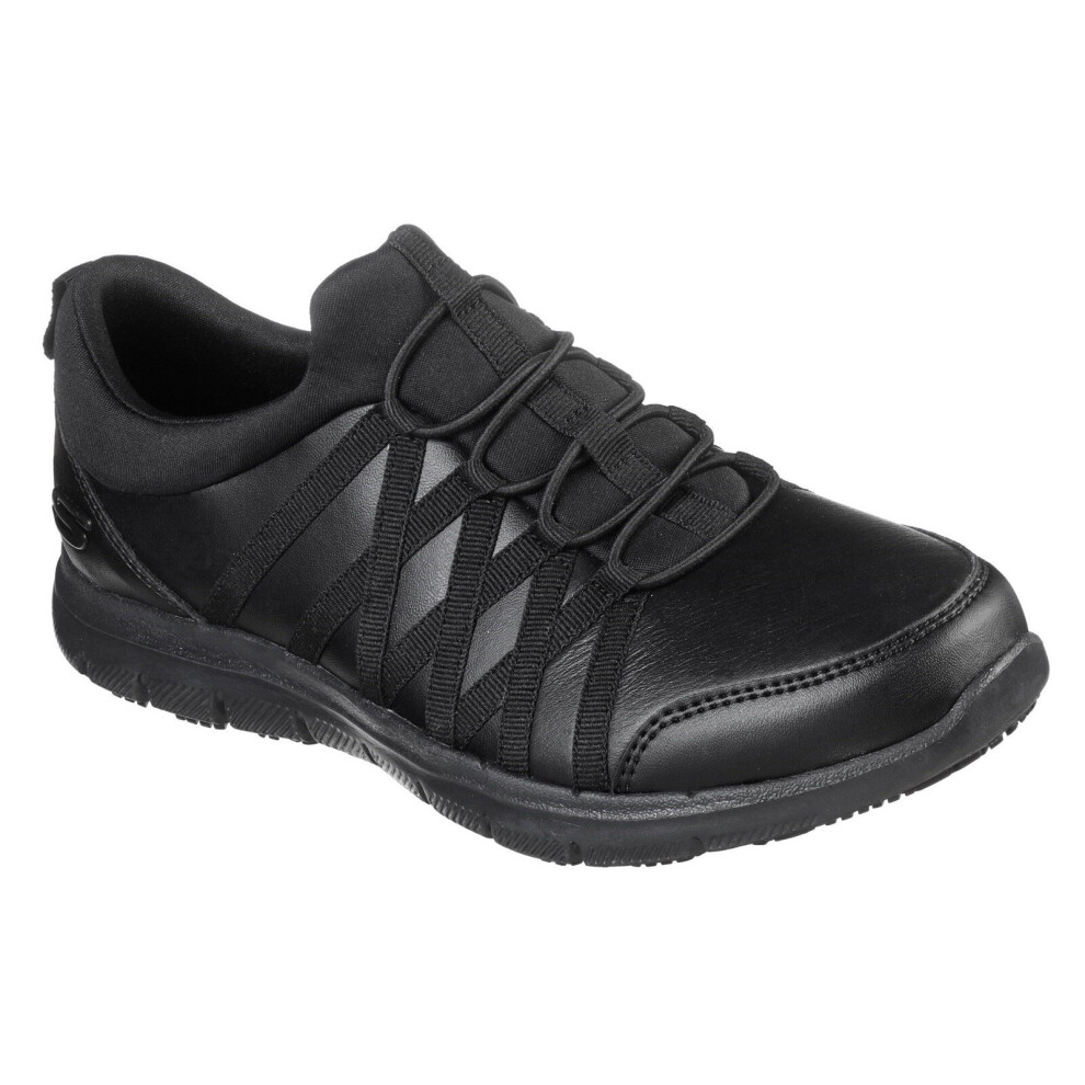 (Black, 6) Skechers Women's Ghenter Dagsby Safety Trainer Black 32306