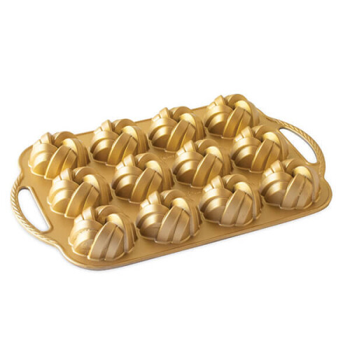 Nordic Ware 95377 Σκεύος Bundtlette 75ης Επετείου Χρυσό, 3.5
