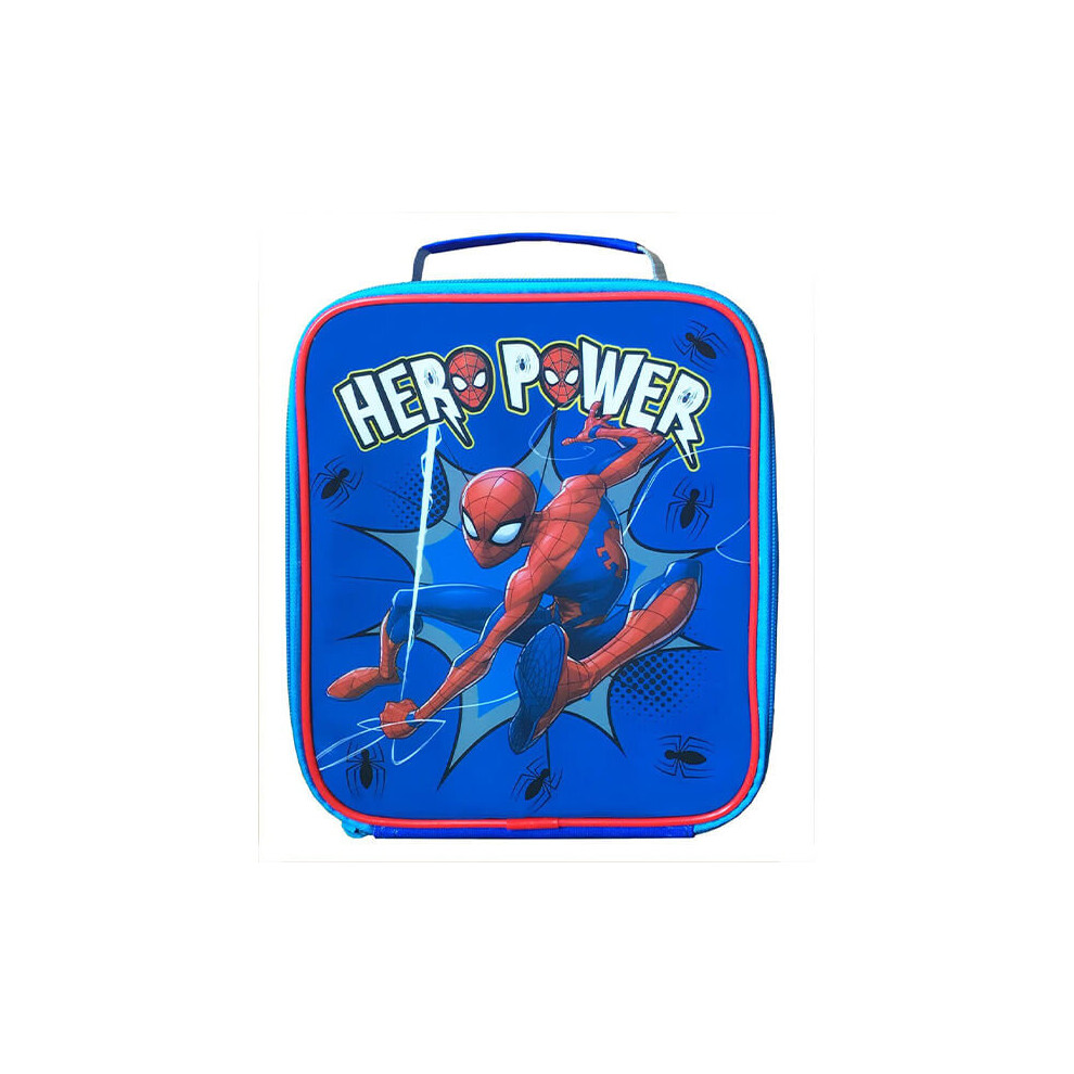 Polar Gear Spiderman Hero Lunch Bag, 600D Polyester outer, Blue, one size