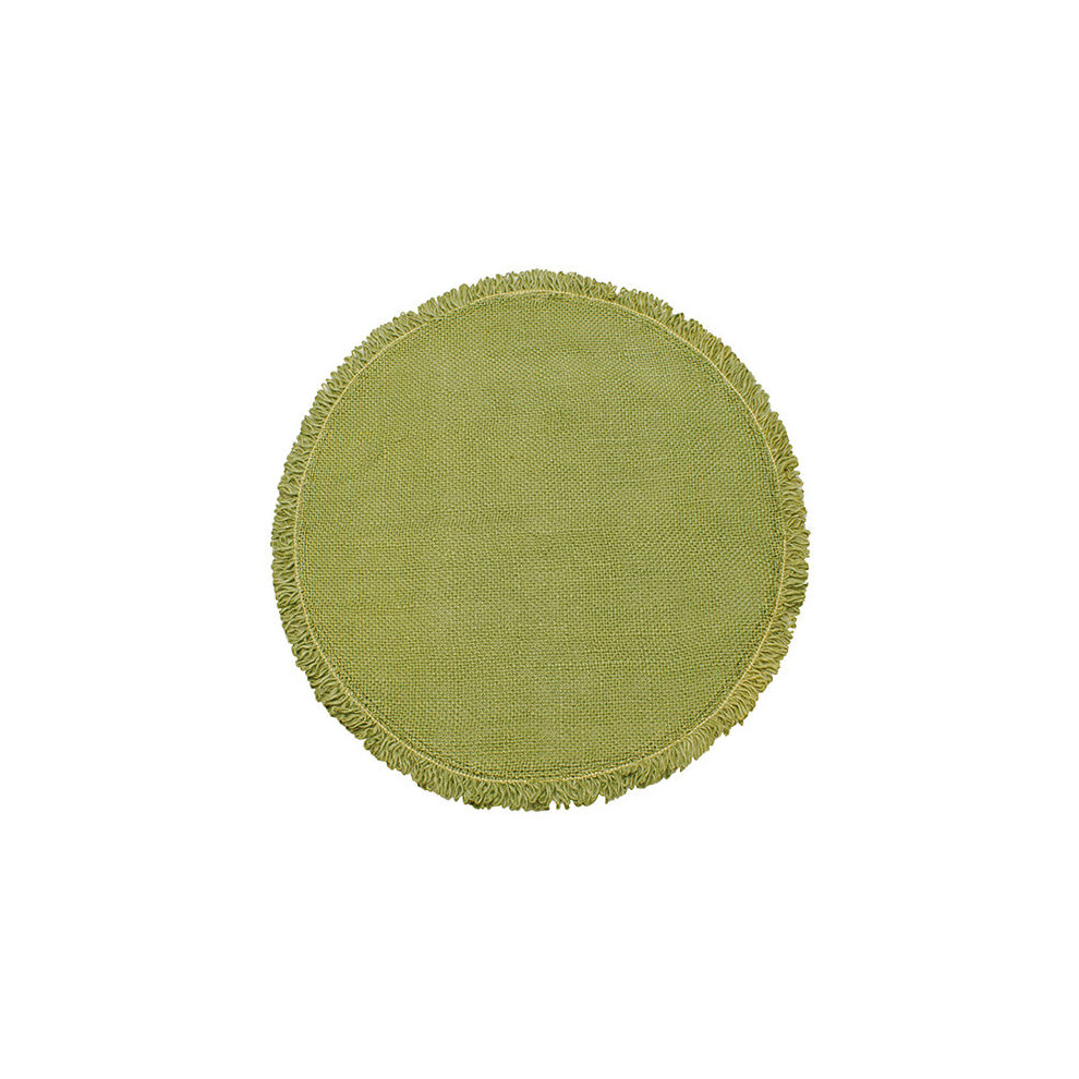 Walton & Co Circular Jute Placemat Olive