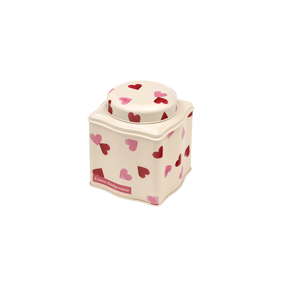 Emma Bridgewater Hearts Dome Lid Wavy Caddy Pink