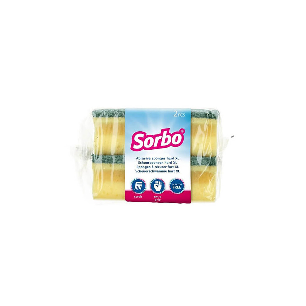 Sorbo Pack of 2 XL Hard Scouring Sponge