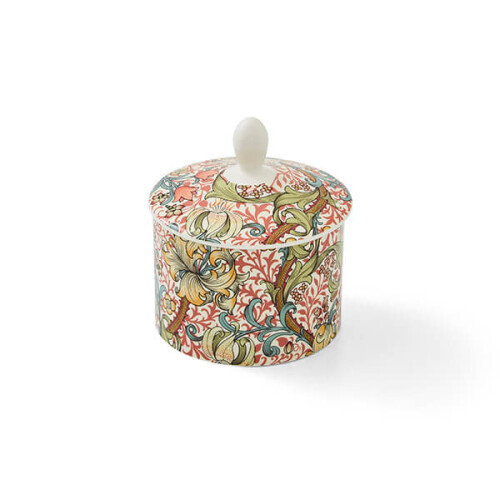 Morris & Co Covered Sugar Bowl Golden Lily 1