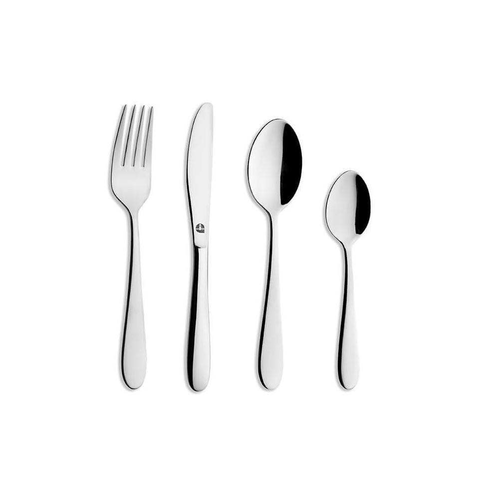 Windsor Carded 4CHDSTWDR/C Children's Cutlery, 4 Pieces, Contains Table Knife and Fork, Teaspoon and Tablespoon, Set for Kids, Stainless Steel